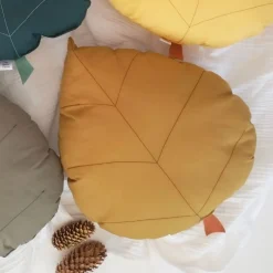 The Butter Flying Cushion Birch Leaf - Ochre