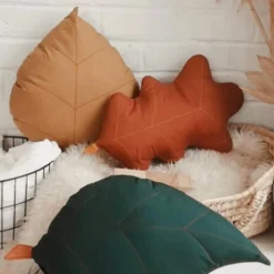 The Butter Flying Cushion Birch Leaf - Ochre