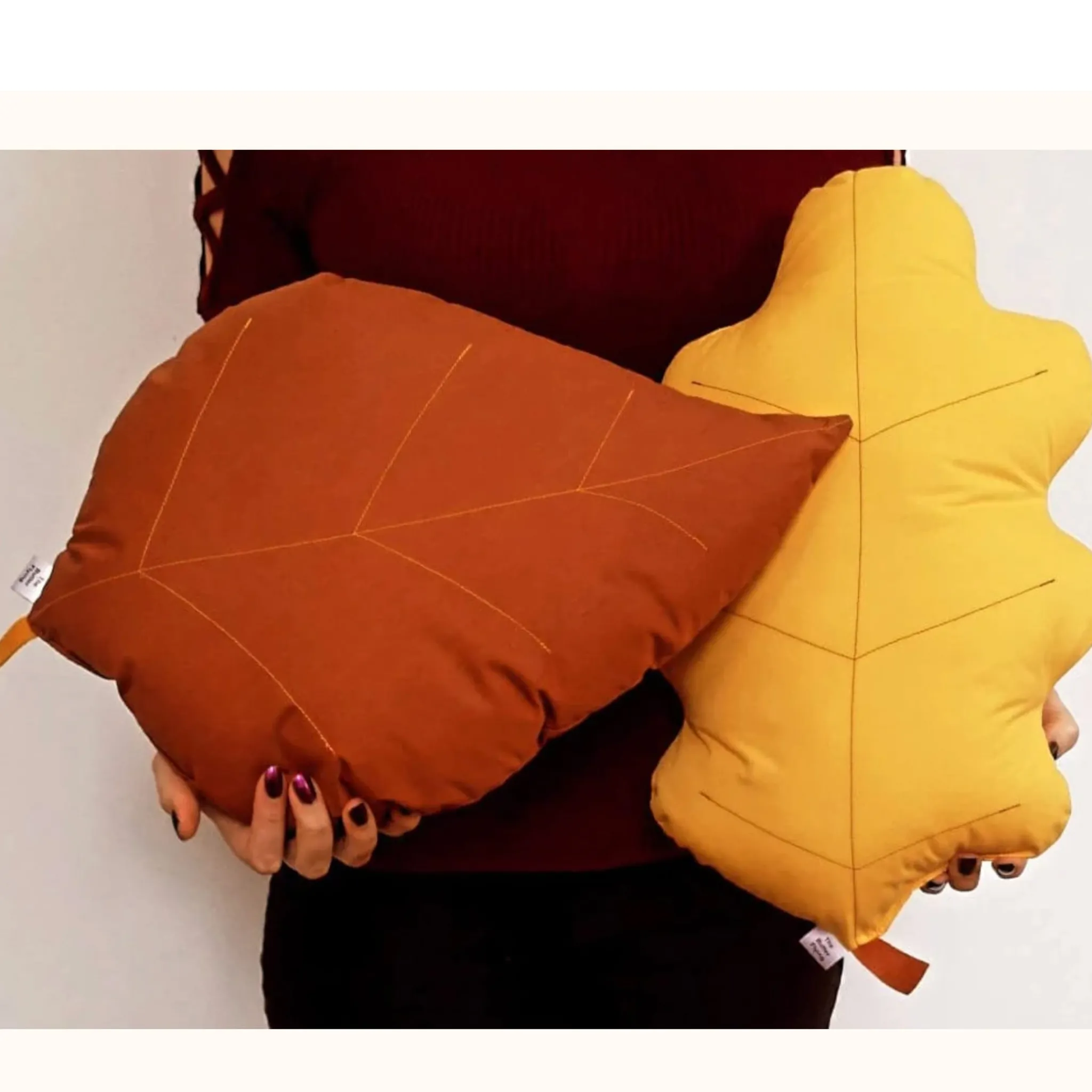 The Butter Flying Cushions>Cushion Birch Leaf - Rust