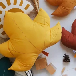 The Butter Flying Cushions>Cushion Maple Erable - Mustard