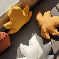 The Butter Flying Cushions>Cushion Maple Erable - Mustard