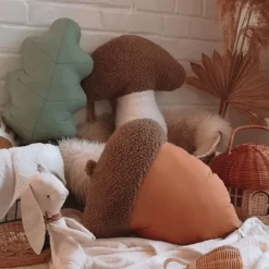 The Butter Flying Cushions>Cushion Oak Acorn - Burnt Orange