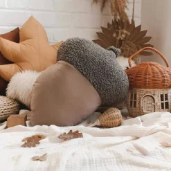 The Butter Flying Cushion Oak Acorn - Taupe