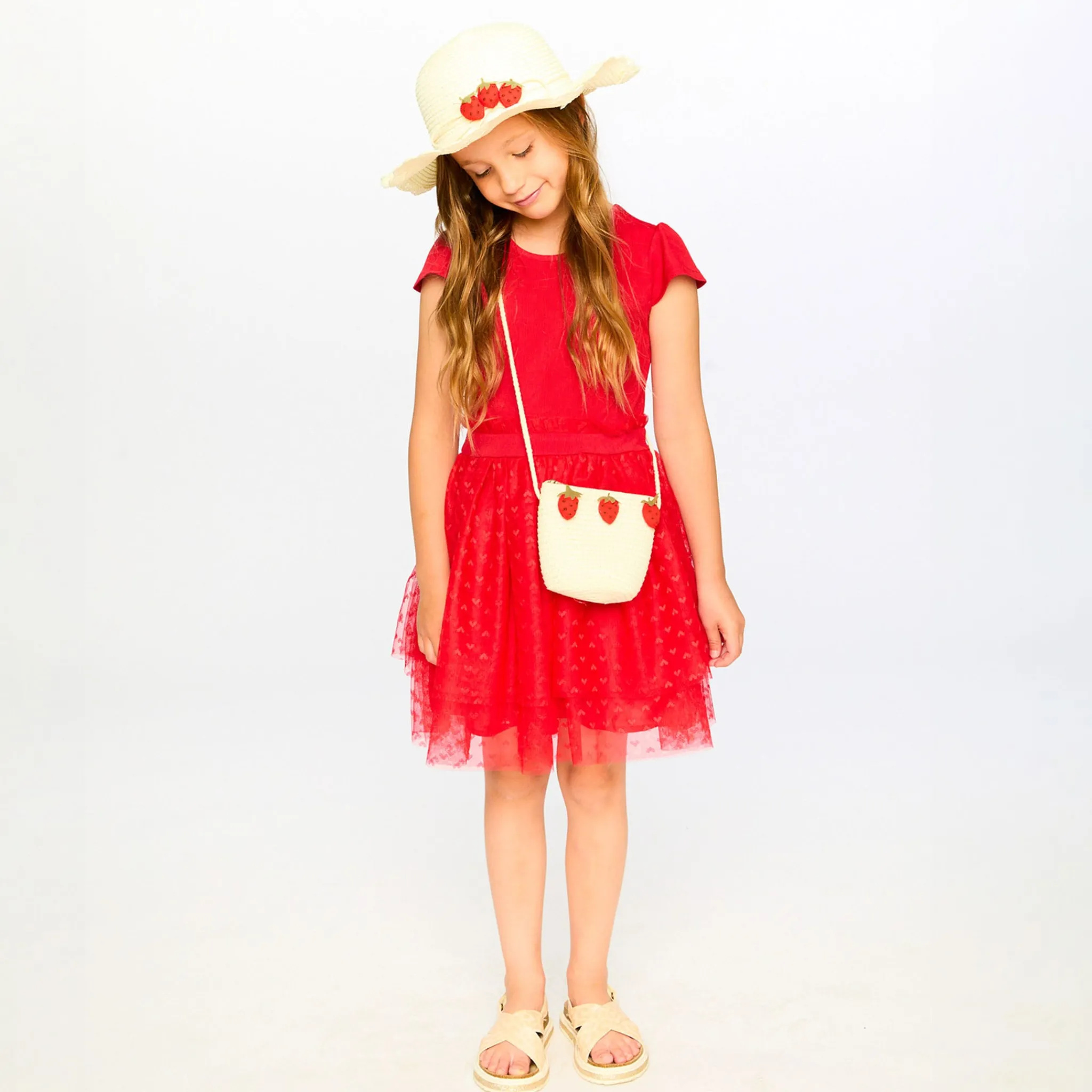 Kids Deux par Deux Daffodils Straw Purse