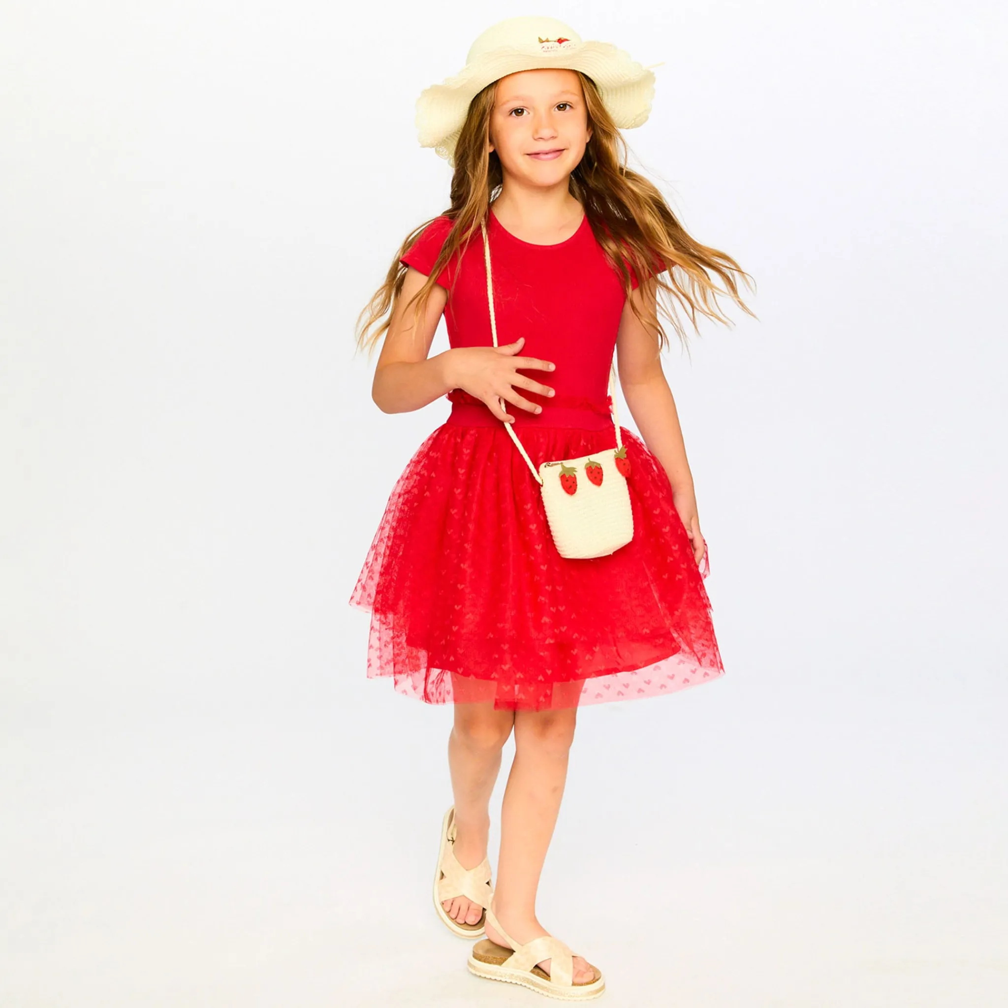 Kids Deux par Deux Daffodils Straw Purse