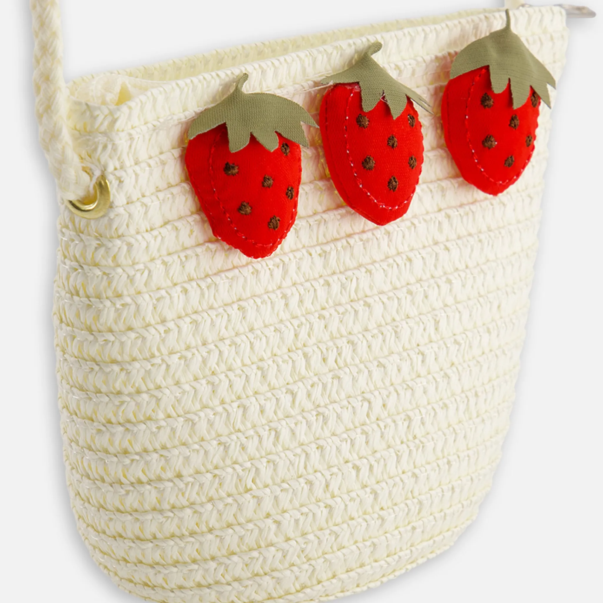 Kids Deux par Deux Daffodils Straw Purse