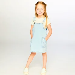 Kids Deux par Deux Daisies Overall Dress 7-10