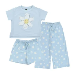 Kids Nano Pajamas & Bathrobes>Daisies 3pc Pajamas 2-12