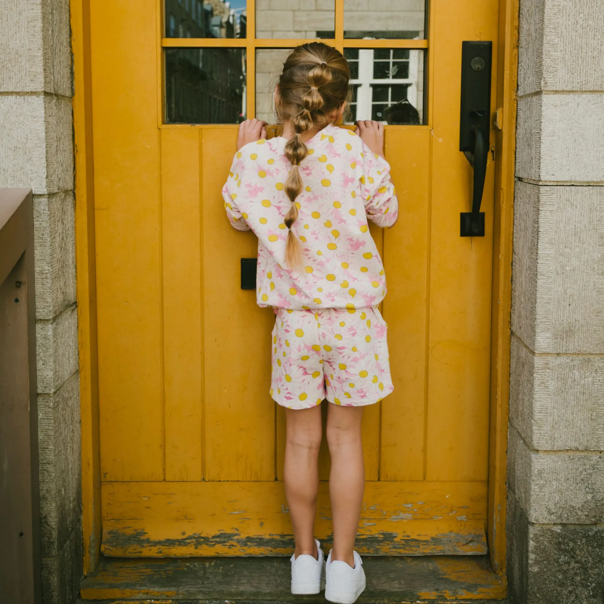 Kids Deux par Deux Daisies Sweat Short 3-6
