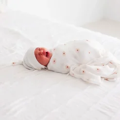 Kids Lulujo Blankets|Blankets>Daisies-cotton Muslin Swaddle