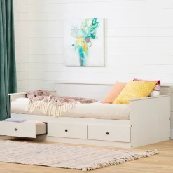 South Shore Daybed with Storage - Plenny White Wash