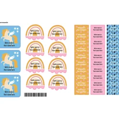 Kids Clement - Impressions Daycare Name Labels - Unicorn Lexie