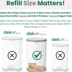 Dekor Diaper Pails>Eko Classic Diaper Pail Refills (2)
