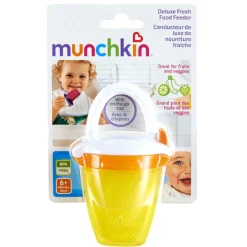 Kids Munchkin Deluxe Fresh Food Feeder - Yellow/Orange