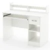 South Shore Desk>Desk with Keyboard Tray - Axess Pure White