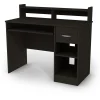 South Shore Desk>Desk with Keyboard Tray - Axess Pure Black
