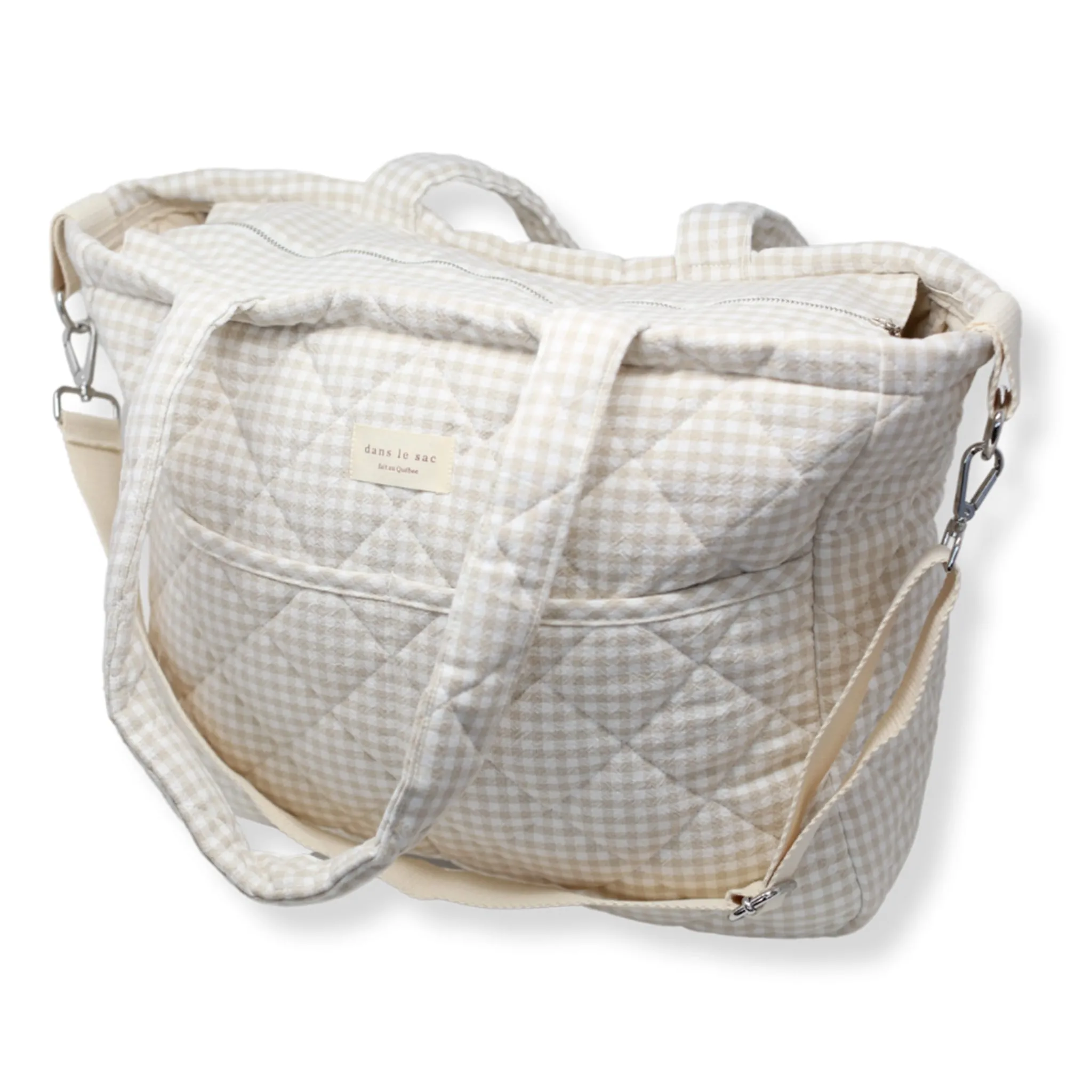 Dans Le Sac Diaper Bag - Gingham Beige