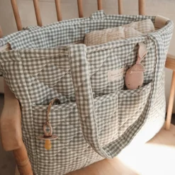 Dans Le Sac Diaper Bag - Gingham Sage