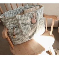 Dans Le Sac Diaper Bag - Gingham Sage