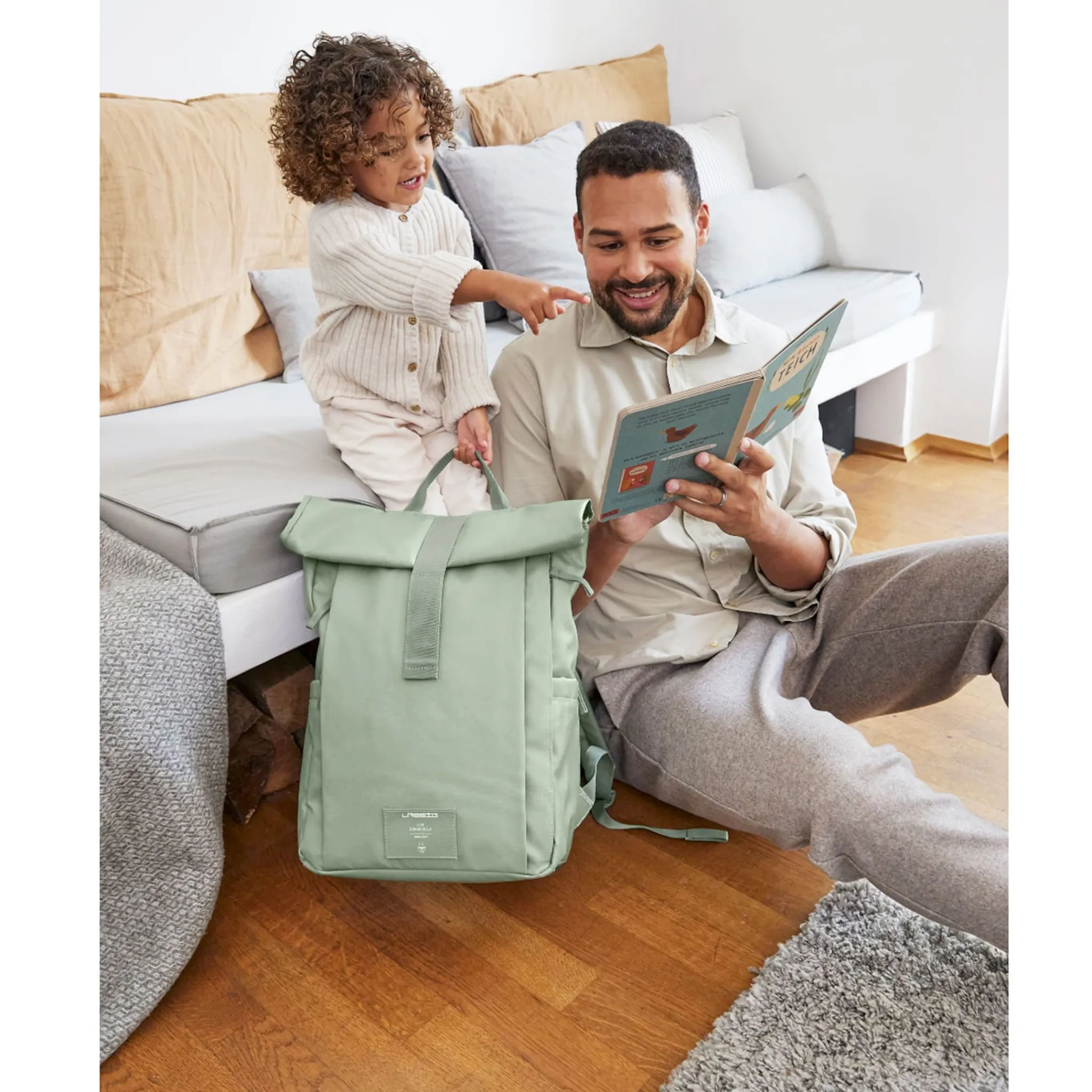 Lassig Diaper Bag Rolltop - Sage