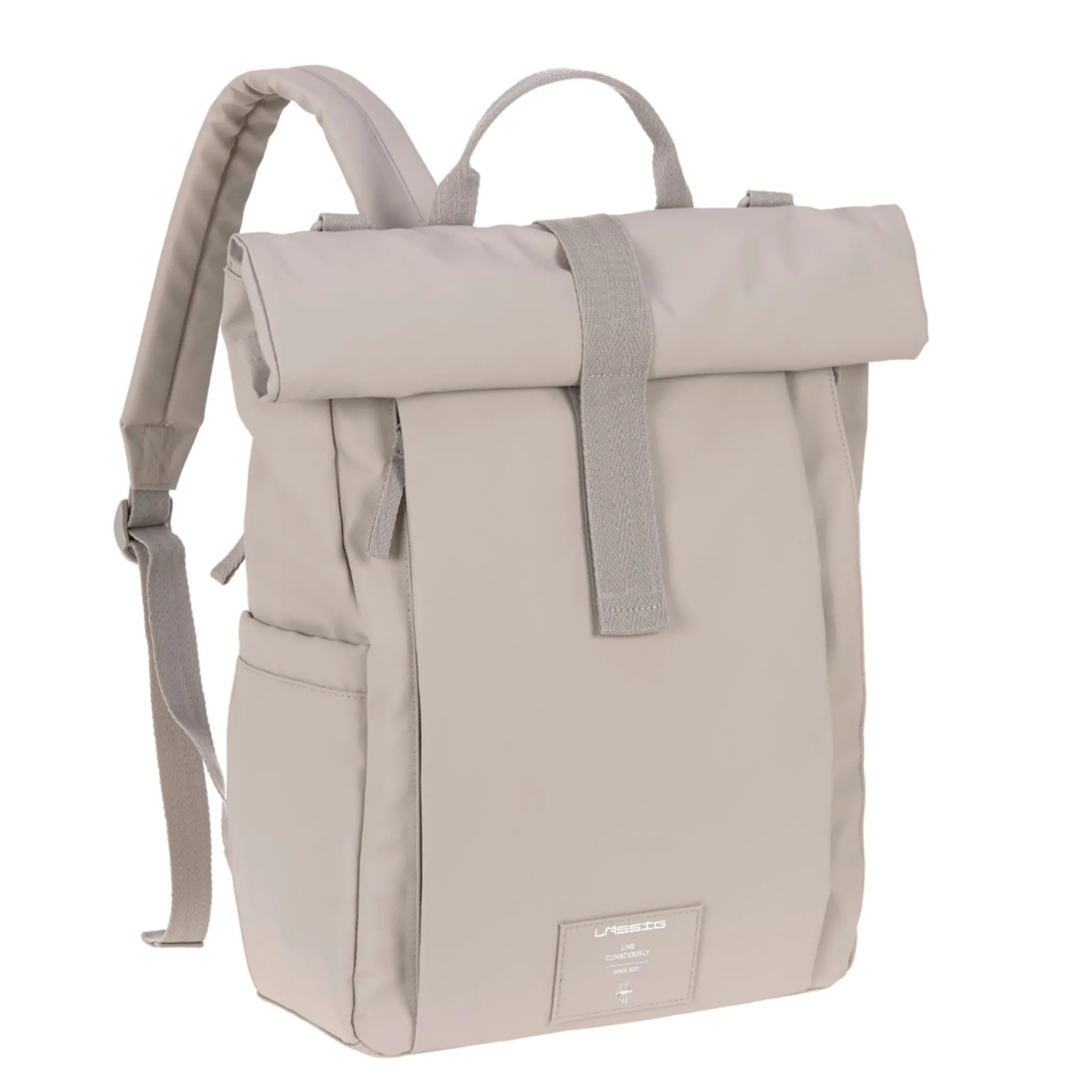 Lassig Diaper Bags|Diaper Bags>Diaper Bag Rolltop - Taupe