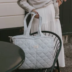 Dans Le Sac Diaper Bag-blue Strippe