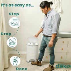 Dekor Diaper Pails Eko - White