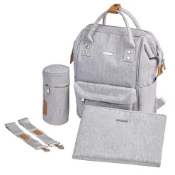 Bababing Diaper Bags|Diaper Bags>Diapers Backpack Mani - Grey Marl