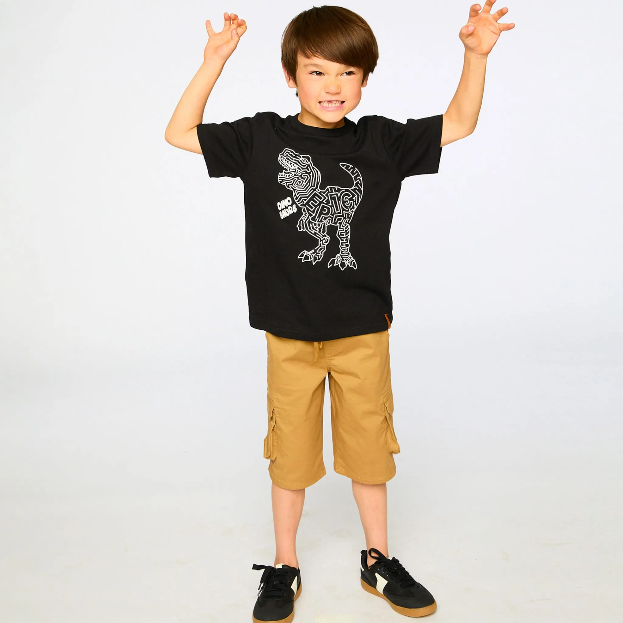 Kids/BOY Deux par Deux Tops>Dino Boys T-shirt 3-6