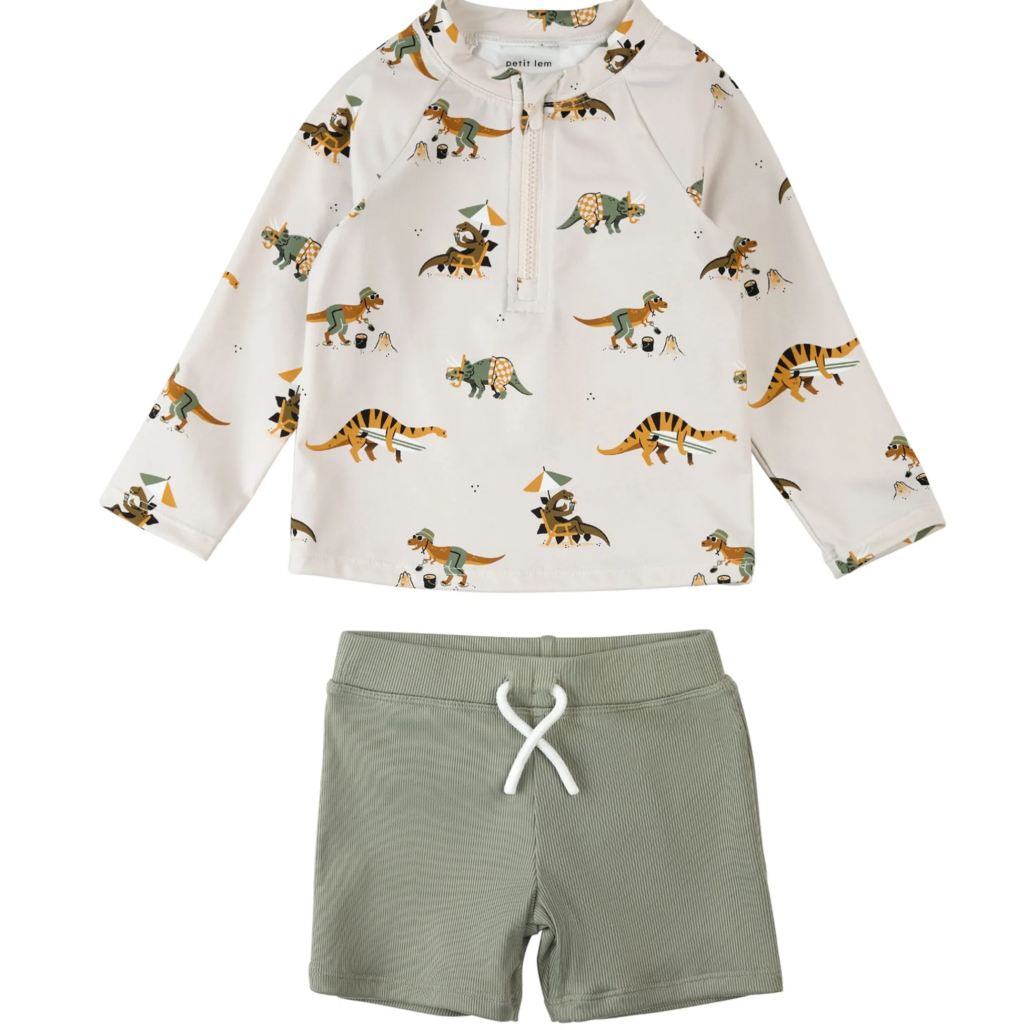 BOY Petit Lem Dinos 2 Piece Long Sleeve Swimsuit 6-24m