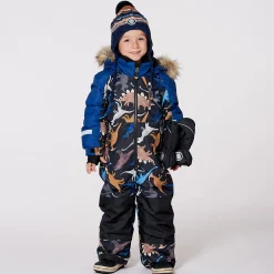 Kids/BOY Deux par Deux Outerwear|Snowsuits>Dinos 1pce Snowsuits 2-6