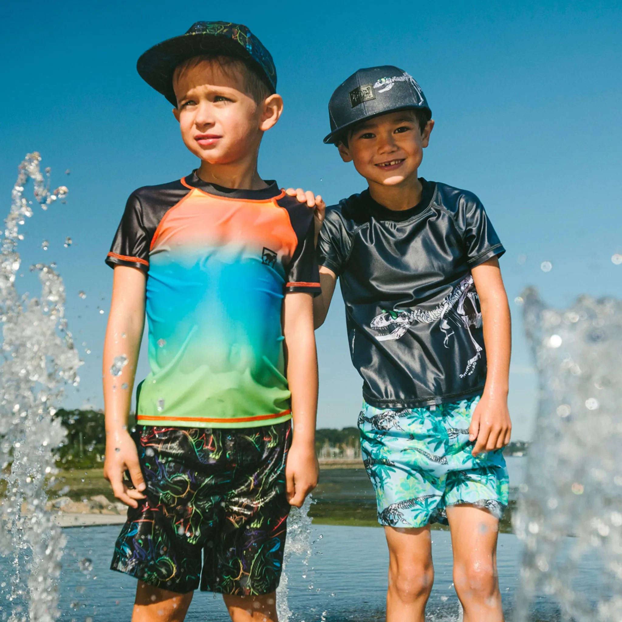Kids/BOY Deux par Deux Dinosaurs Swim Short 7-12
