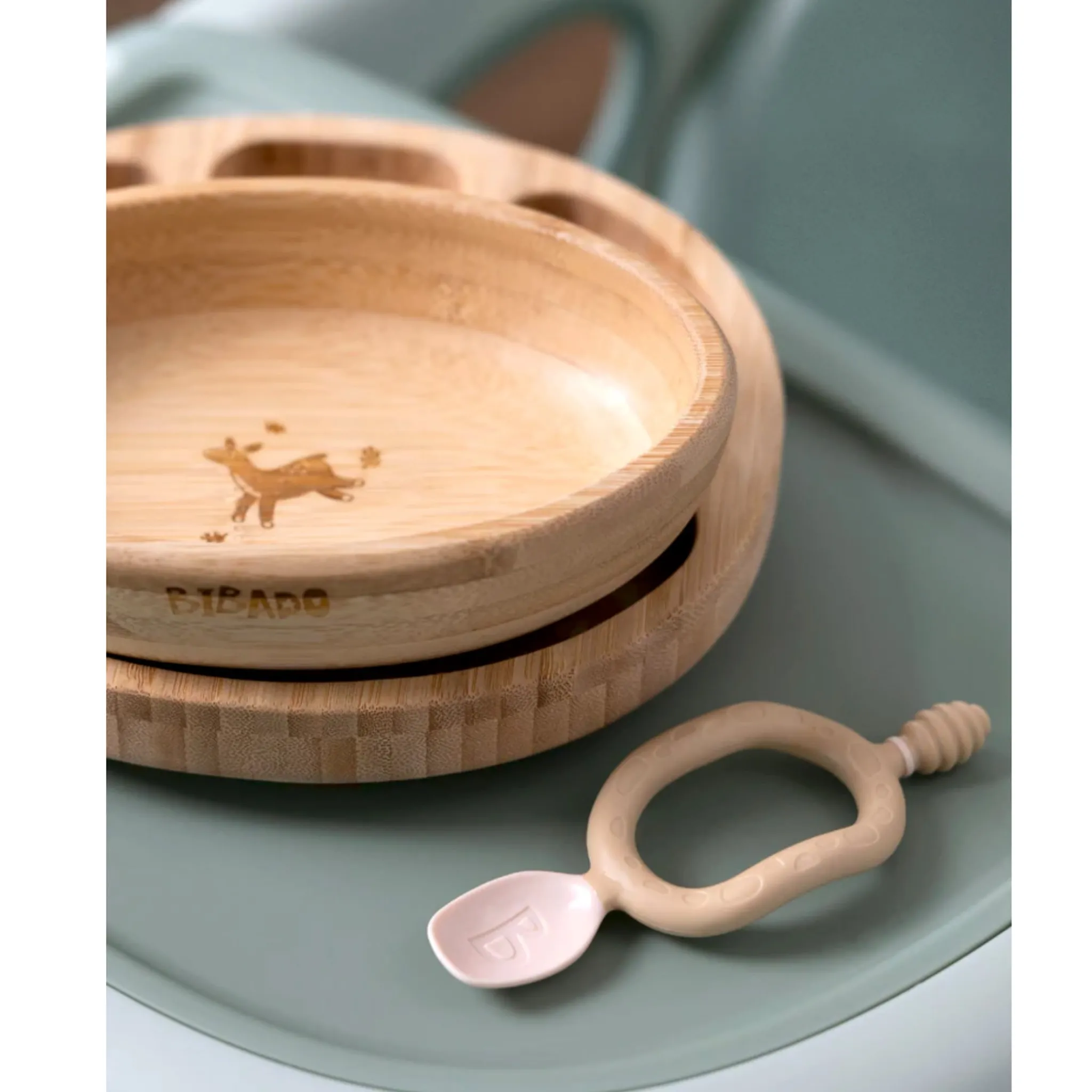 Kids Bibado Tableware|Plates & Placemats>Dippit Baby Spoon (2) Fawn San