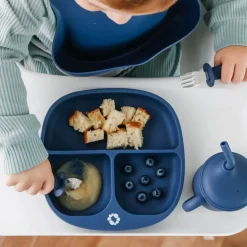 Kids Bulle Dishes 3 Pieces Set - Blueberry
