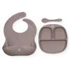 Kids Bulle Dishes 3 Pieces Set - Taupe