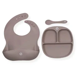 Kids Bulle Dishes 3 Pieces Set - Taupe