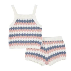 Firsts par Petit Lem Dolphins Knit Set 3-24m