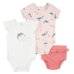 Firsts par Petit Lem Dolphins 3pc Set 3-24m