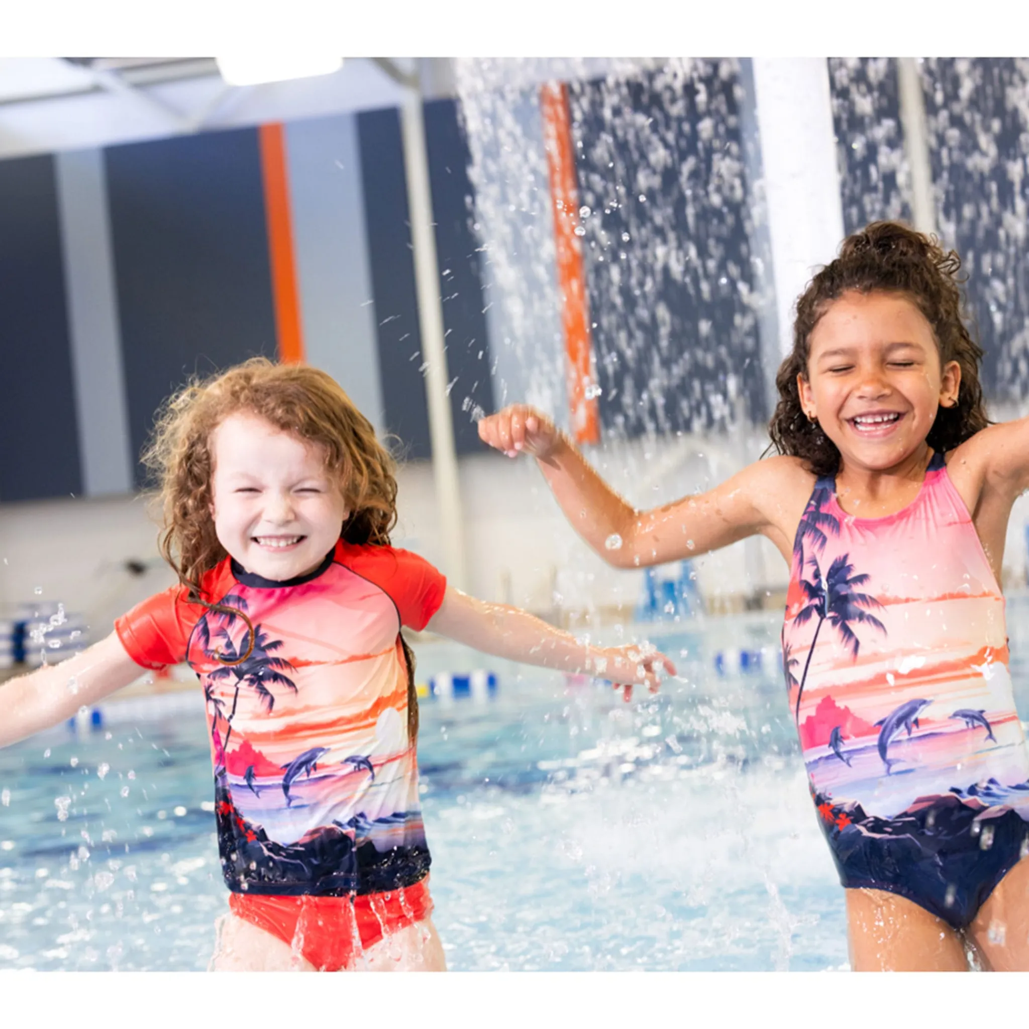 Kids Nano Dolphins Uv 2pc Swimsuit 2-14
