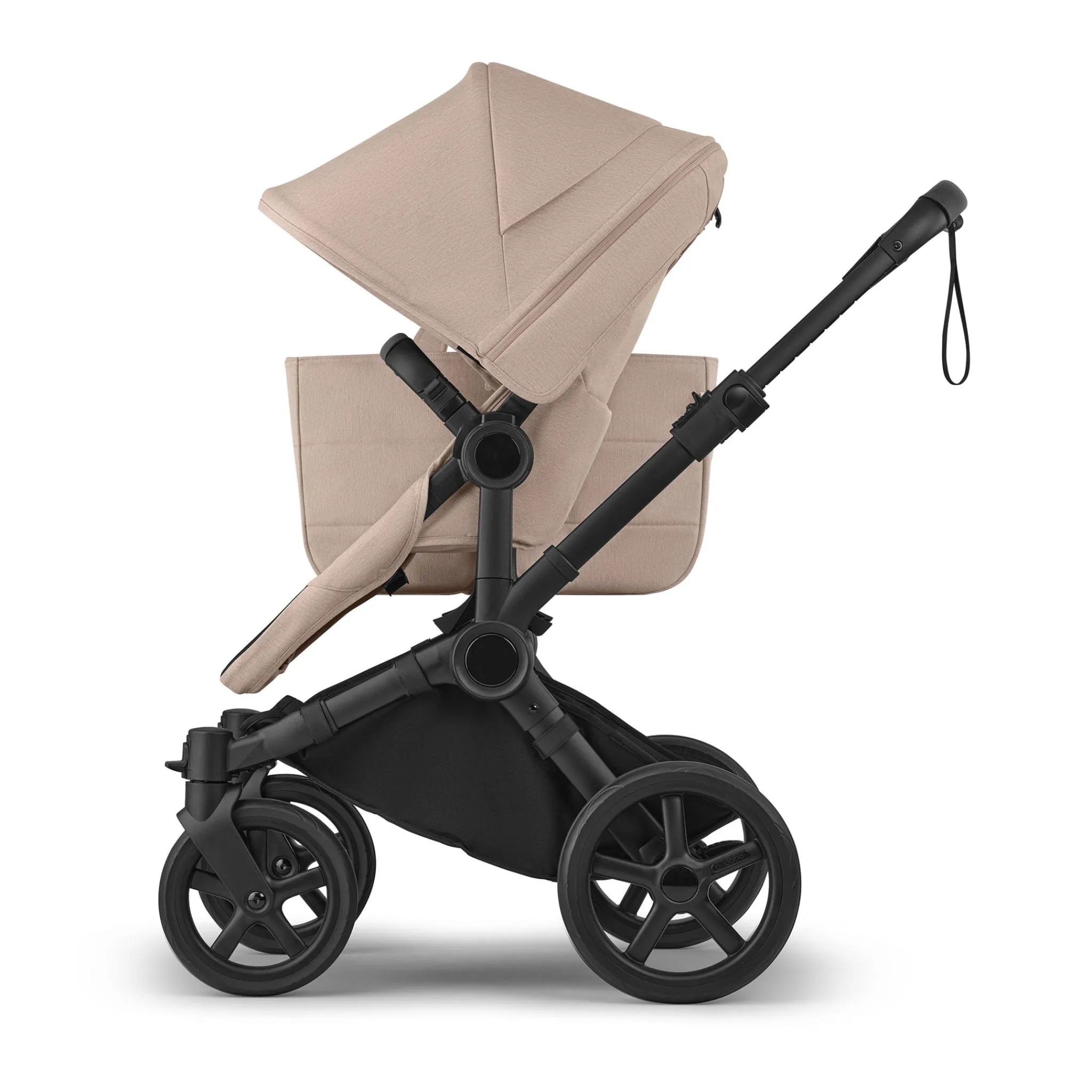 Kids Bugaboo Strollers|Strollers & Trailers>Donkey 6 Mono Black - Desert Taupe