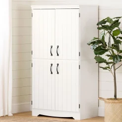 South Shore 4-Door Storage Cabinet - Farnel Pure White