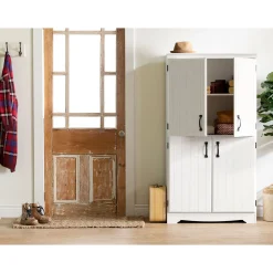 South Shore 4-Door Storage Cabinet - Farnel Pure White