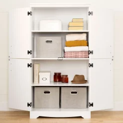 South Shore 4-Door Storage Cabinet - Farnel Pure White