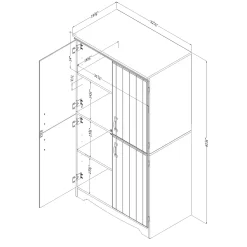 South Shore 4-Door Storage Cabinet - Farnel Pure White