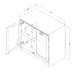 South Shore 2-Door Storage Cabinet - Farnel Pure White