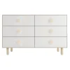 Oeuf Dot 6 Drawer Dresser - Whte/ Natural