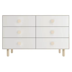 Oeuf Dot 6 Drawer Dresser - Whte/ Natural