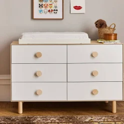Oeuf Dot 6 Drawer Dresser - Whte/ Natural