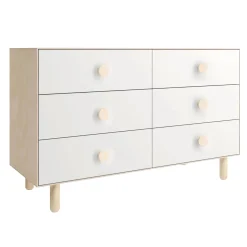 Oeuf Dot 6 Drawer Dresser - Whte/ Natural