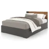 Meuble Meq Twin, Full & Queen Beds>Double Bed - Slate Walnut